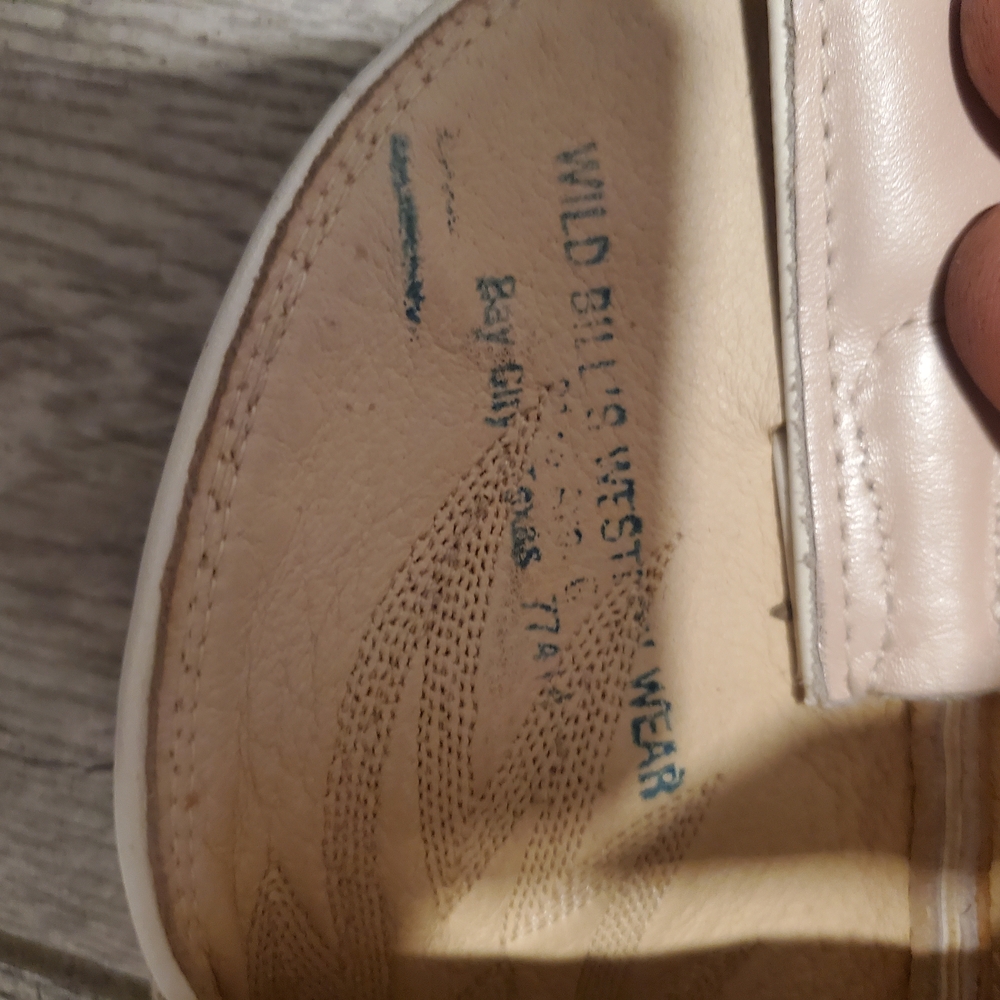 Justin Boots Cream Western Women's Shoes - Picture 5 of 9